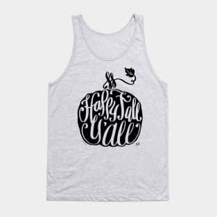 Happy Fall Y'All Graphic Pumpkin Black Tank Top